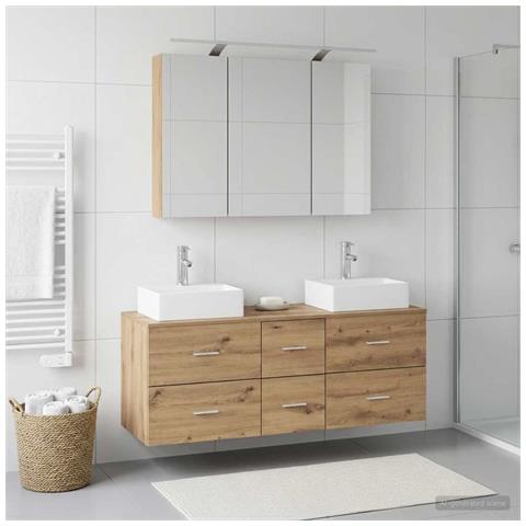 Set di mobili per il bagno 4 pcs Rovere Artigianale - Foto 2