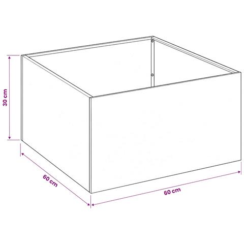 Vaso da giardino Bianco 60 x 60 x 30 cm - Foto 7