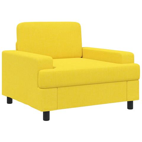 Poltrona Giallo Chiaro Tessuto - Foto 1