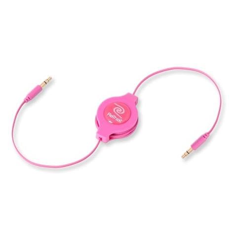 CAVO DA 3,5mm a 3,5mm PER MP3 RETRATTILE EUCABLE35PK ROSA 816983011229 - Foto 1