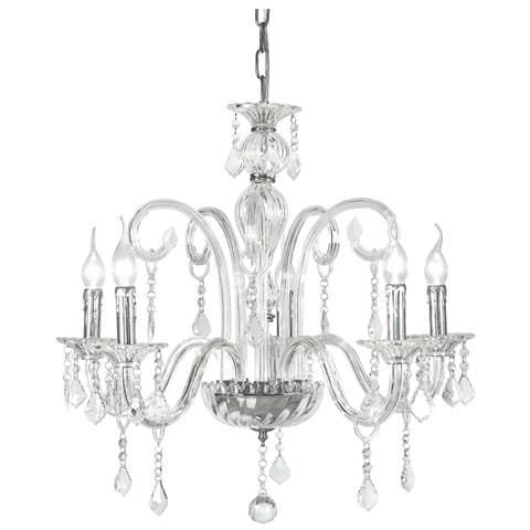 I-246/00200 - Lampadario a sospensione con decorazioni sinuose e cristalli 40 watt E14 - Foto 1