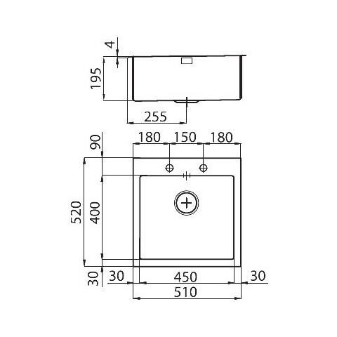 Lavello Ke R15 1v 45x40 Q4 - 2274 050 Foster - Foto 3
