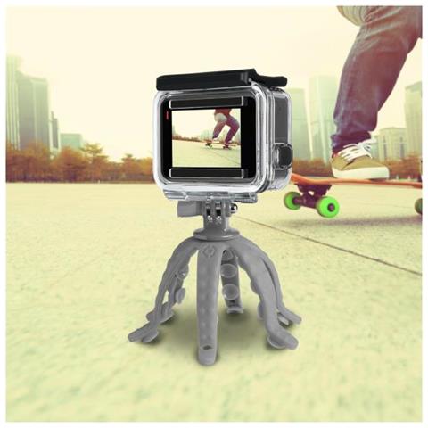 Squiddy Mini Treppiede Flessibile per Fotocamere e Smartphone - Colore Grigio - Foto 5