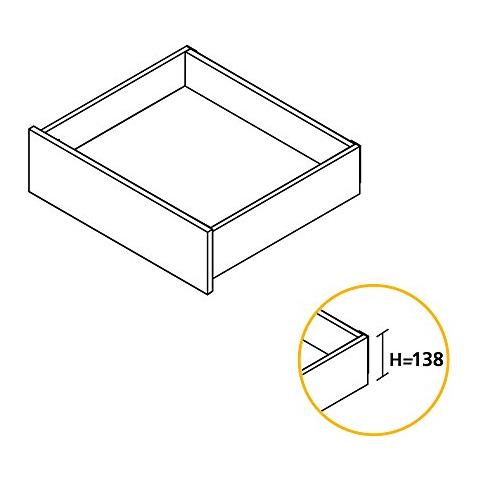 Kit Cassetto Cucina O Bagno Con Guide Ad Estrazione Totale E Chiusura Soft, Altezza 138mm E Profondità 400mm, Bianco - Foto 5