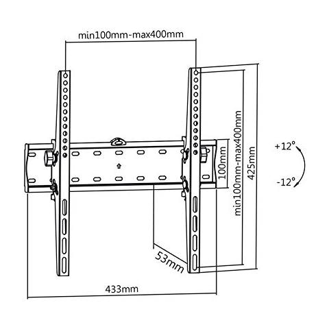 Mc665 Supporto Staffa Tv Da Parete Muro Led Lcd Schermo Piatto Da 32 ""fino A 55"" Carico Max 40kg Vesa Compatibile - Foto 3