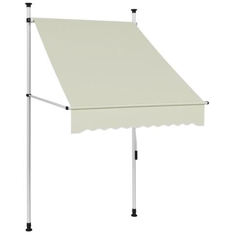 Tenda da Sole Retrattile Manuale 100 cm Crema - Foto 1