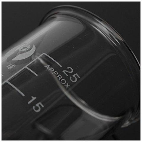 5pcs Laureato Borosilicato Bicchiere Becher 5ml 10ml 25ml 50ml 100ml Set Di Misura Vetreria Da Laboratorio - Foto 2