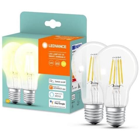 Set Di 2 Lampadine Art + Blutooth A Filamento Classico A60 E27 Collegate - Foto 1