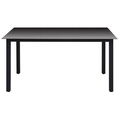 Set Da Pranzo Per Giardino 7 Pz Con Cuscini Polyrattan Grigio - Foto 10