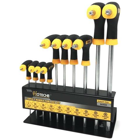 Set 10 Chiavi Torx Con Impugnatura A T Cacciaviti Manico Antiscivolo - Foto 2