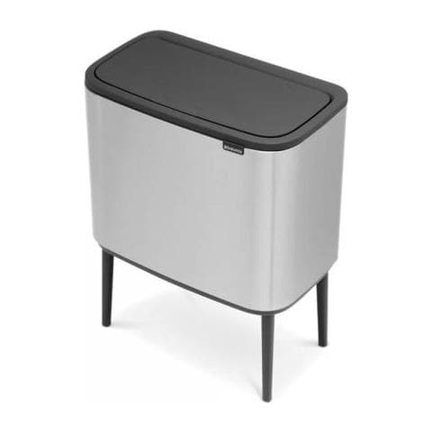 316081 33l Rettangolare Acciaio Inossidabile Nero, Acciaio Inossidabile Bidone Per La Spazzatura - Foto 2