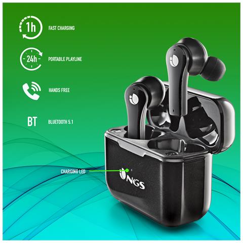 ARTICA BLOOM Auricolari Bluetooth True Wireless Intrauricolari 24h Autonomia Nero - Foto 5