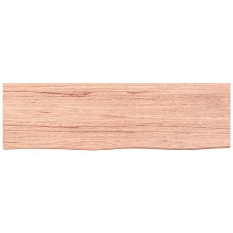 Piano Bagno Marrone 100x30x (2-4) cm Legno Massello Trattato - Foto 2