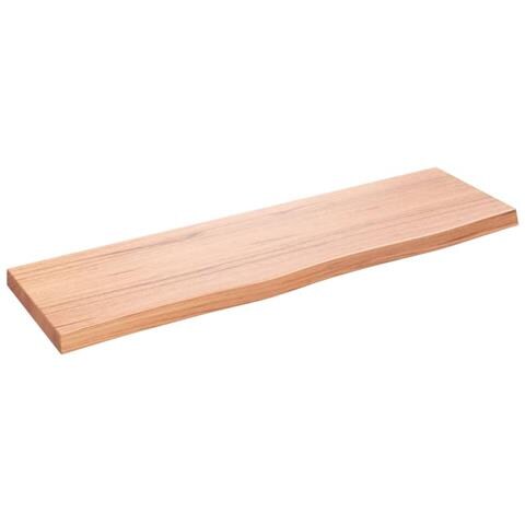Piano Bagno Marrone 100x30x (2-4) cm Legno Massello Trattato - Foto 1