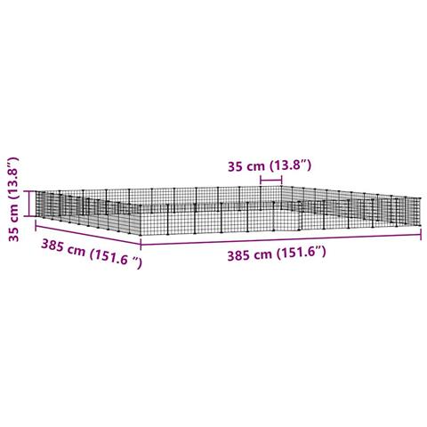 Gabbia Per Animali 44 Pannelli Con Porta Nera 35x35 Cm Acciaio - Foto 4