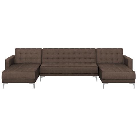 Divano A U Aberdeen Marrone Scuro Reversibile - Foto 2