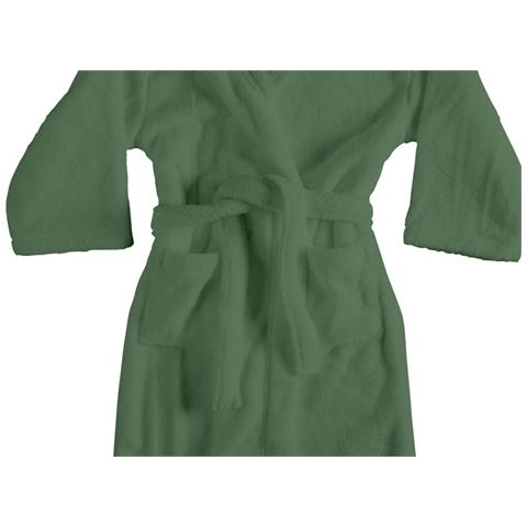Accappatoio Con Cappuccio In Morbida Spugna Mod. Sophie Tinta Unita Vari Colori L Sottobosco - Foto 2