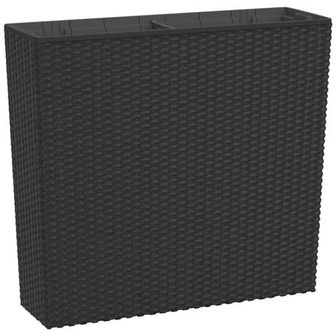 Fioriera Con Interno Rimovibile Antracite 12 / 44 L Pp Rattan - Foto 1