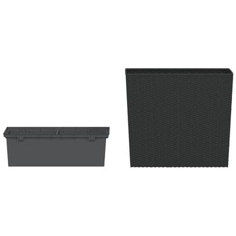 Fioriera Con Interno Rimovibile Antracite 12 / 44 L Pp Rattan - Foto 2