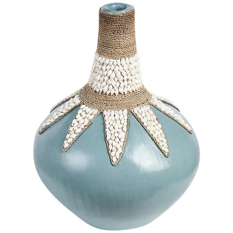 Vaso Decorativo Silau Realizzato A Mano Ceramica Blu - Foto 2