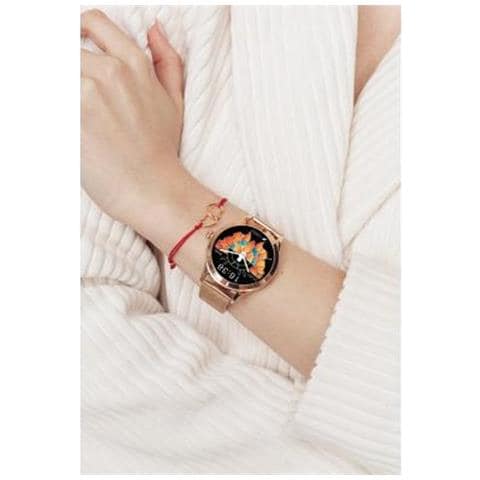 Smartwatch Fw42 Ip68 Con Contapassi E Monitoraggio Frequenza Cardiaca, Oro - Foto 4