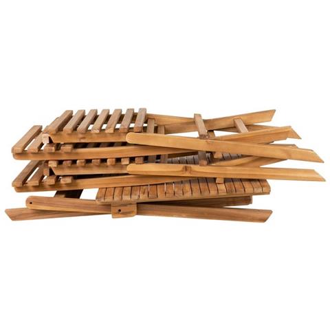 Set 3 Mobili Da Giardino Cuenca - Marrone - Legno - 60x60x75 Cm - Foto 4