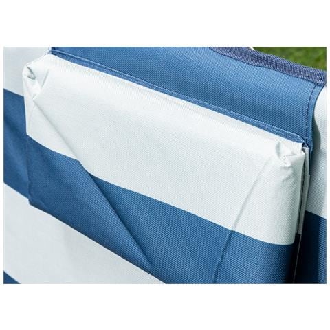 Materassino Prendisole Spiaggia Da Terra Reclinabile Imbottito Tindari Rigato - Foto 2