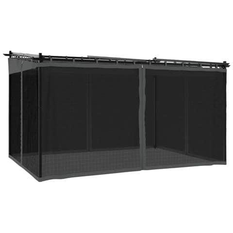 Gazebo Con Pareti In Rete Antracite 4x3 M In Acciaio - Foto 2