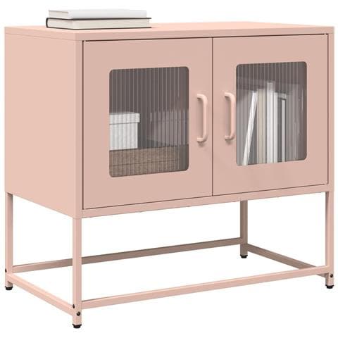 Mobile Tv Rosa 68x39x60,5 Cm In Acciaio Laminato A Freddo - Foto 1