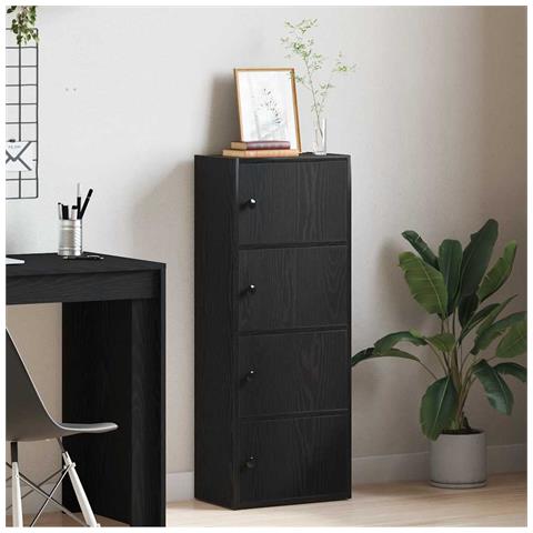 Libreria Rovere Nero 40x24x102 Cm In Legno Multistrato - Foto 3