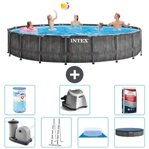Piscina Fuori Terra - In Giro - 549x122 Cm - Grigio - Include Accessori Coordinati A2672 - Foto 1