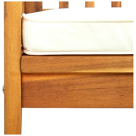 Sedie Da Pranzo Per Giardino 3pz Cuscini In Massello Di Acacia - Foto 8