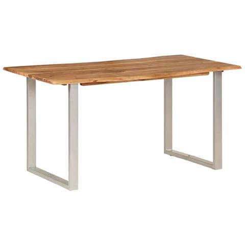 Tavolo Da Pranzo 154x80x76 Cm In Legno Massello Di Acacia - Foto 1