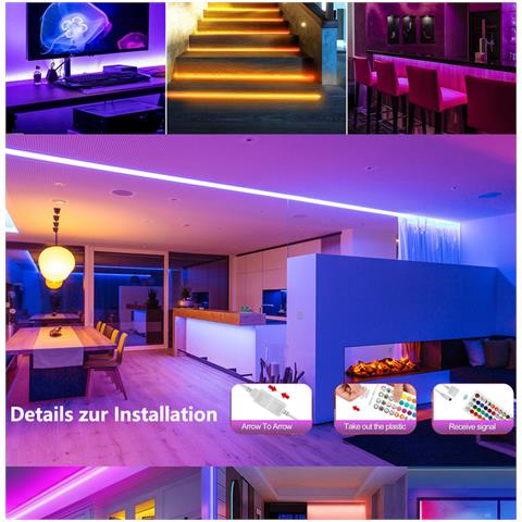 Strisce Led Smart 15m Con Controller Wifi E App - Foto 7