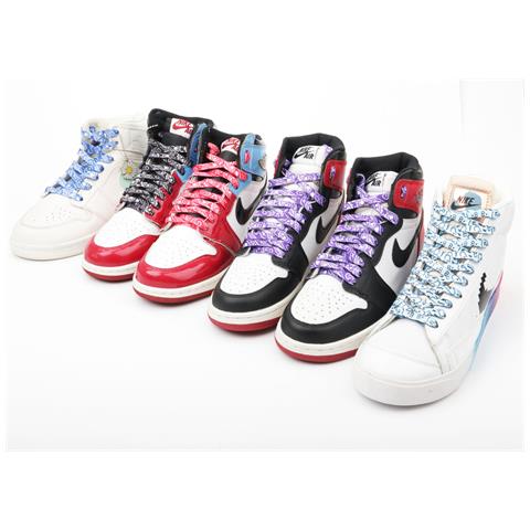 5 Paia Di Lacci Per Scarpe Con Motivi Paisley Multicolori E Onde Blu  Xxl - Foto 4