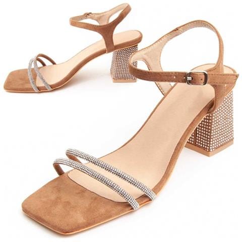 Sandalo Con Tacco Sanndarey10 Marrone. - Foto 1