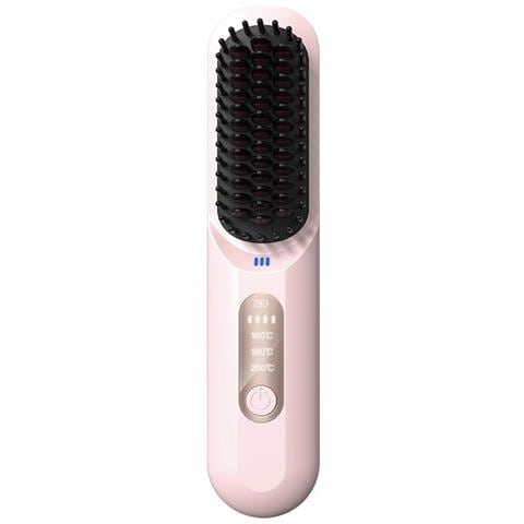 Spazzola Lisciante Ionica Portatile Senza Fili Per Uso Domestico Pink - Foto 1