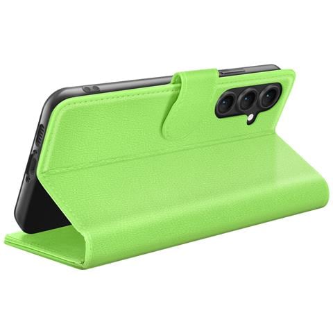 Custodia A Portafoglio Per Galaxy S23 Fe Con Funzione Di Supporto E Linguetta Magnetica, Verde - Foto 5