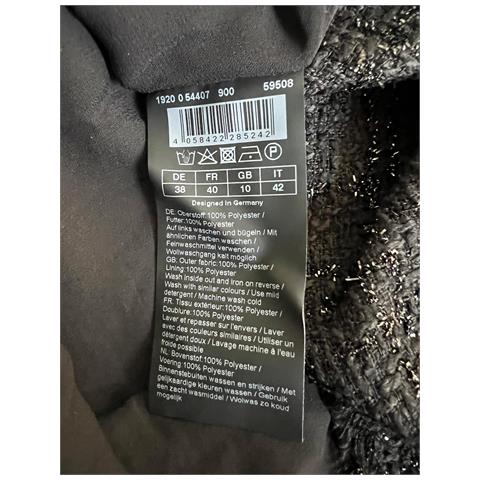 Hallhuber Gonna Da Donna Con Frange Elegante Nera Taglia 38 - Foto 5