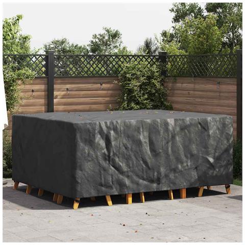 Copertura per mobili da esterno Nero 220 x 190 x 85 cm 210D - Foto 2