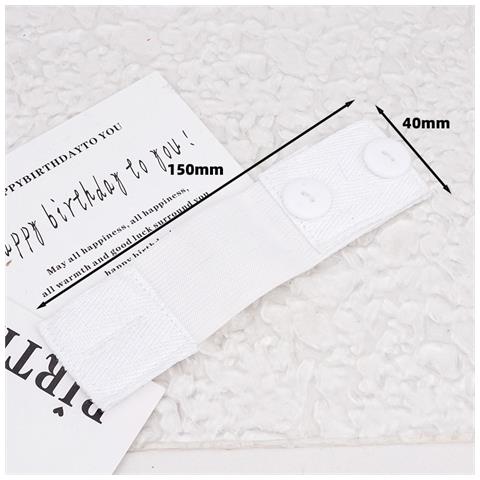 Estensore Per Pantaloni Premaman 4x15cm - Estensione Regolabile Per La Gravidanza White - Foto 2