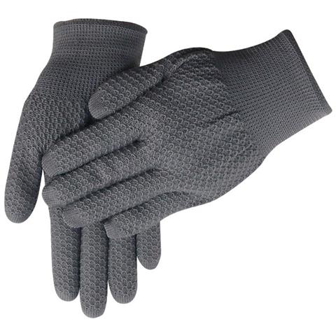 Guanti In Nylon Grigio Con Motivo Ananas (12 Paia) - Guanti Da Lavoro In Maglia, Antiscivolo E Confortevoli - Foto 3