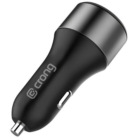 Caricatore Accendisigari Usb-c Pd 45w / Usb Qc 3.0 18w Compatto, Nero - Foto 2