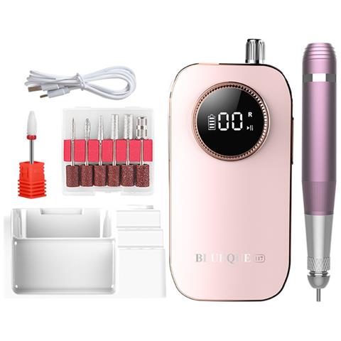 Lima Elettrica Portatile Ricaricabile 45000rpm - Fresa Unghie Elettrica Con Display Lcd Pink - Foto 1