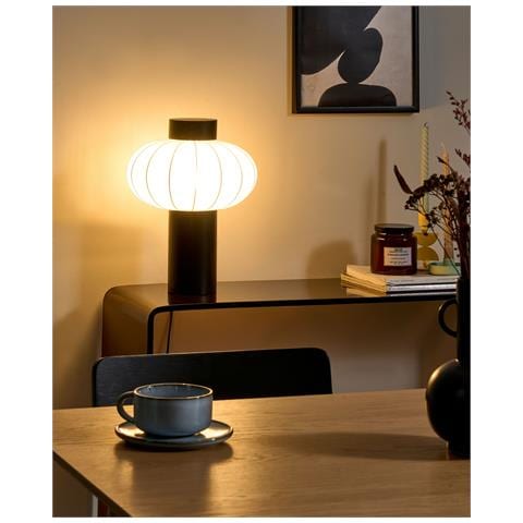 Lampada Da Tavolo Abens Legno Nero - Foto 1