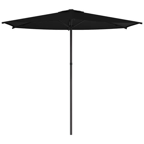 Ombrello da giardino 270 x 270 cm Poliestere Rettangolare Nero - Foto 1