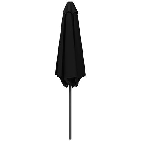 Ombrello da giardino 270 x 270 cm Poliestere Rettangolare Nero - Foto 2