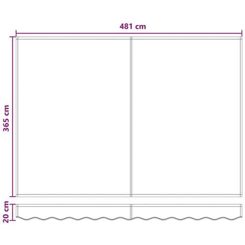 Tenda Retrattile Sabbia 500 × 350 cm Poliestere e Acciaio - Foto 7