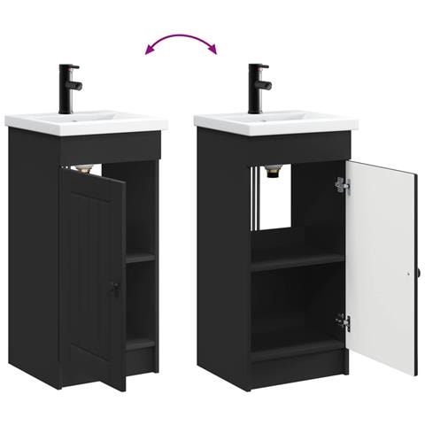 Mobile da bagno con lavabo Nero 42 x 40 x 84,5 cm - Foto 9