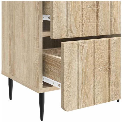 Armadio da Notte 2 pcs Rovere Sonoma 43 x 34,5 x 49,5 cm - Foto 9